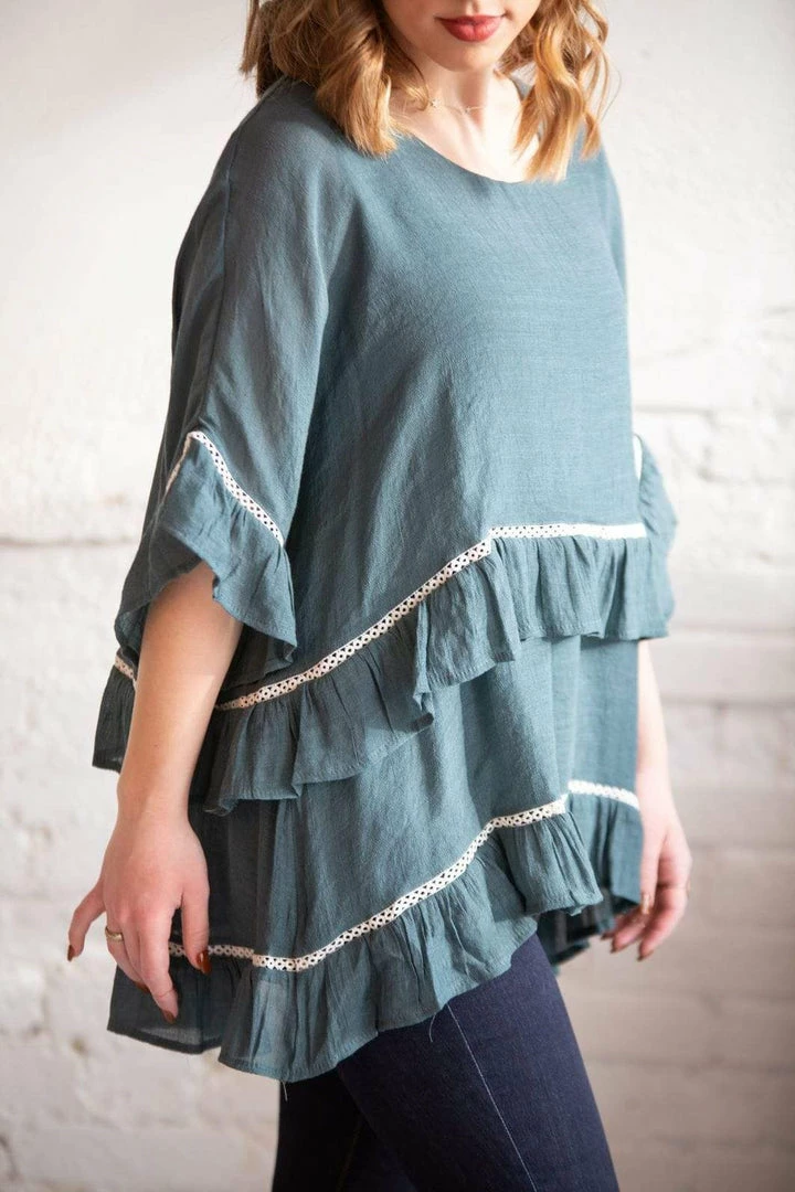 Umgee Cambridge Ruffle Tiered Top Tops 6 Umgee Cambridge Ruffle Tiered Top Tops