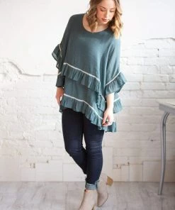 Umgee Cambridge Ruffle Tiered Top Tops 10 Umgee Cambridge Ruffle Tiered Top Tops