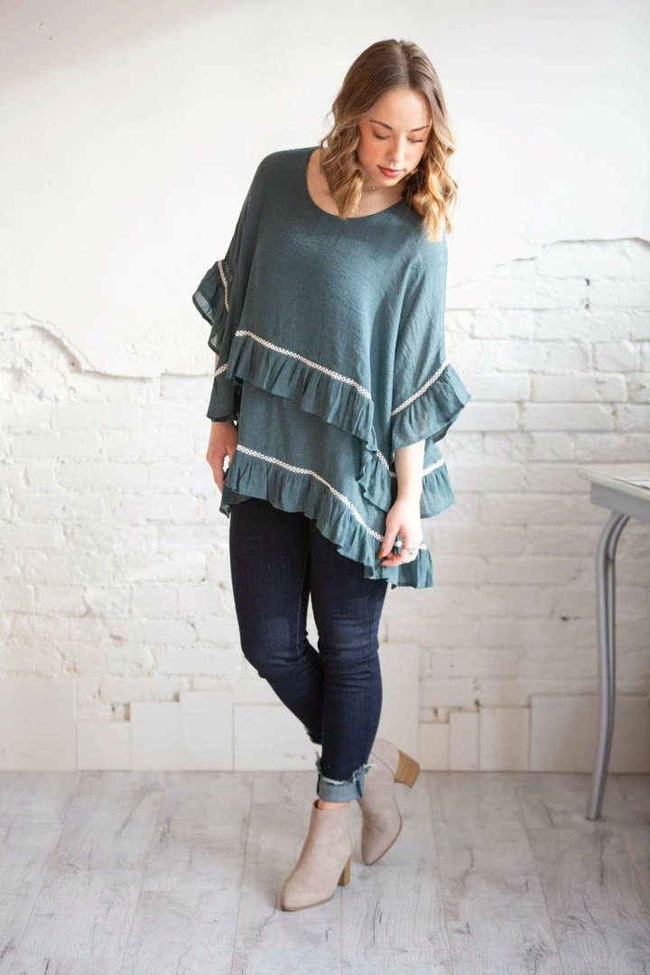 Umgee Cambridge Ruffle Tiered Top Tops 5 Umgee Cambridge Ruffle Tiered Top Tops