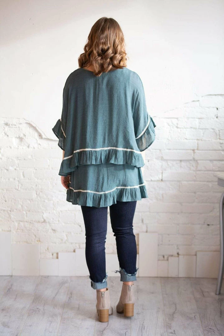 Umgee Cambridge Ruffle Tiered Top Tops 4 Umgee Cambridge Ruffle Tiered Top Tops