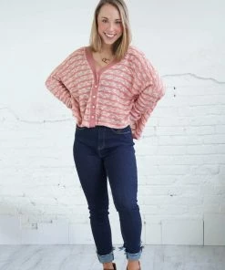 Umgee Apparel London Rose Striped Knit Cardigan 11 Umgee Apparel London Rose Striped Knit Cardigan