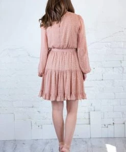 Umgee Lurex Dot Ruffled Skirt Dress Apparel