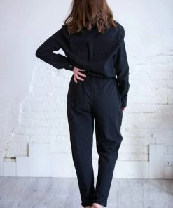 Umgee Curt Black Button Jumpsuit