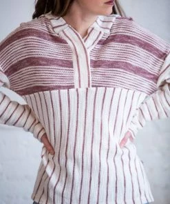 Umgee Waverly Mauve Terry Cloth Top