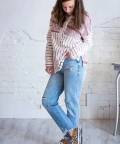 Umgee Waverly Mauve Terry Cloth Top