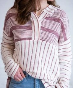 Umgee Waverly Mauve Terry Cloth Top