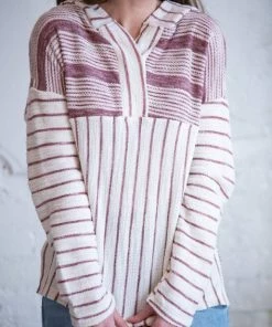 Umgee Waverly Mauve Terry Cloth Top