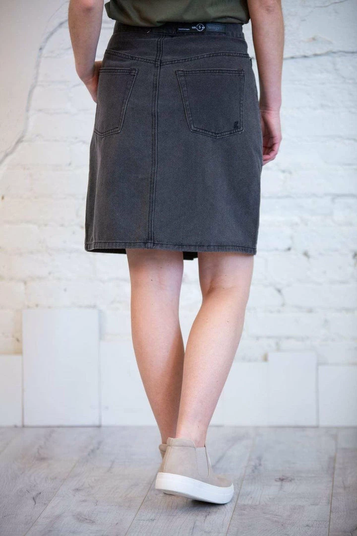 Umgee Black Denim Dannie A-Line Skirt 5 Umgee Black Denim Dannie A-Line Skirt