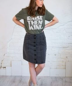 Umgee Black Denim Dannie A-Line Skirt 7 Umgee Black Denim Dannie A-Line Skirt