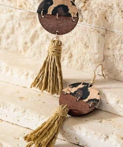 Urbanista Raffia Tassel Earrings Jewelry + Handbags + Accessories