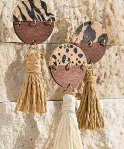 Urbanista Raffia Tassel Earrings Jewelry + Handbags + Accessories
