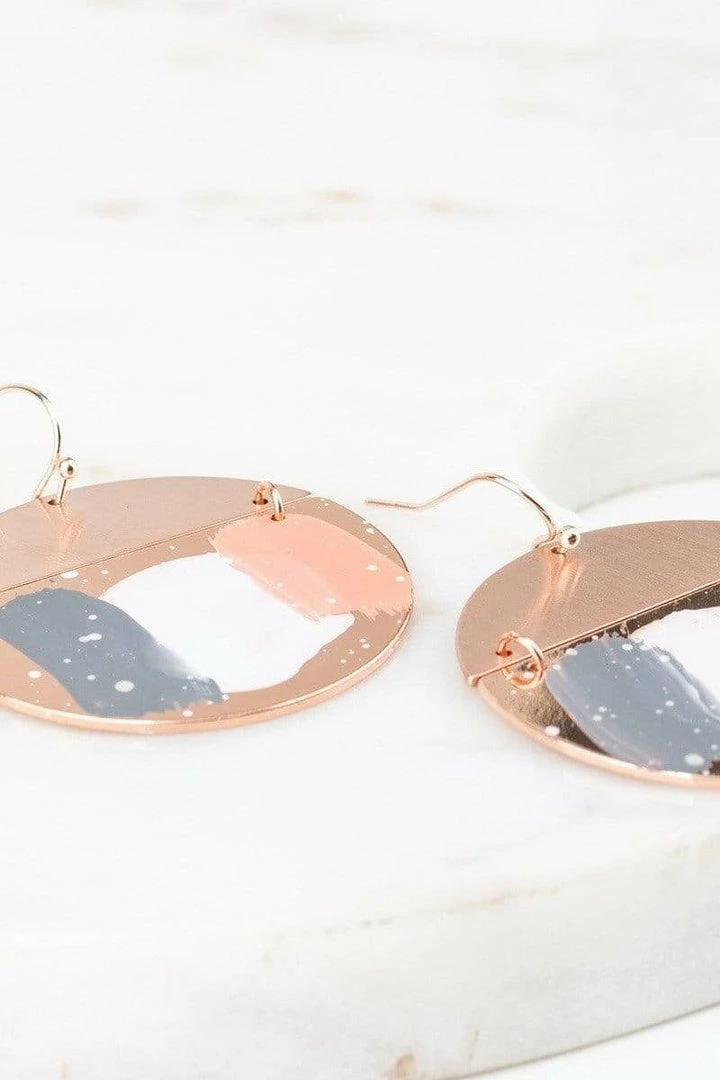 Urbanista Paint Splash Circle Earrings 2 Urbanista Paint Splash Circle Earrings