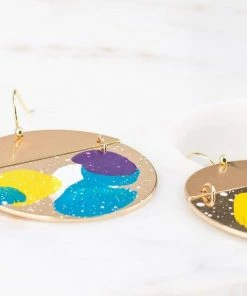 Urbanista Paint Splash Circle Earrings 12 Urbanista Paint Splash Circle Earrings