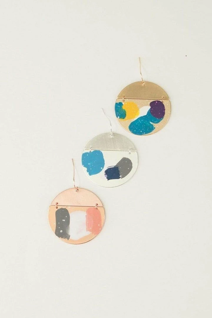 Urbanista Paint Splash Circle Earrings 5 Urbanista Paint Splash Circle Earrings