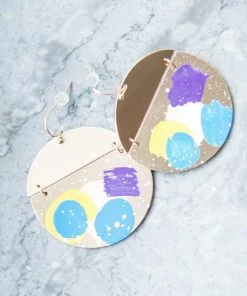 Urbanista Paint Splash Circle Earrings 14 Urbanista Paint Splash Circle Earrings