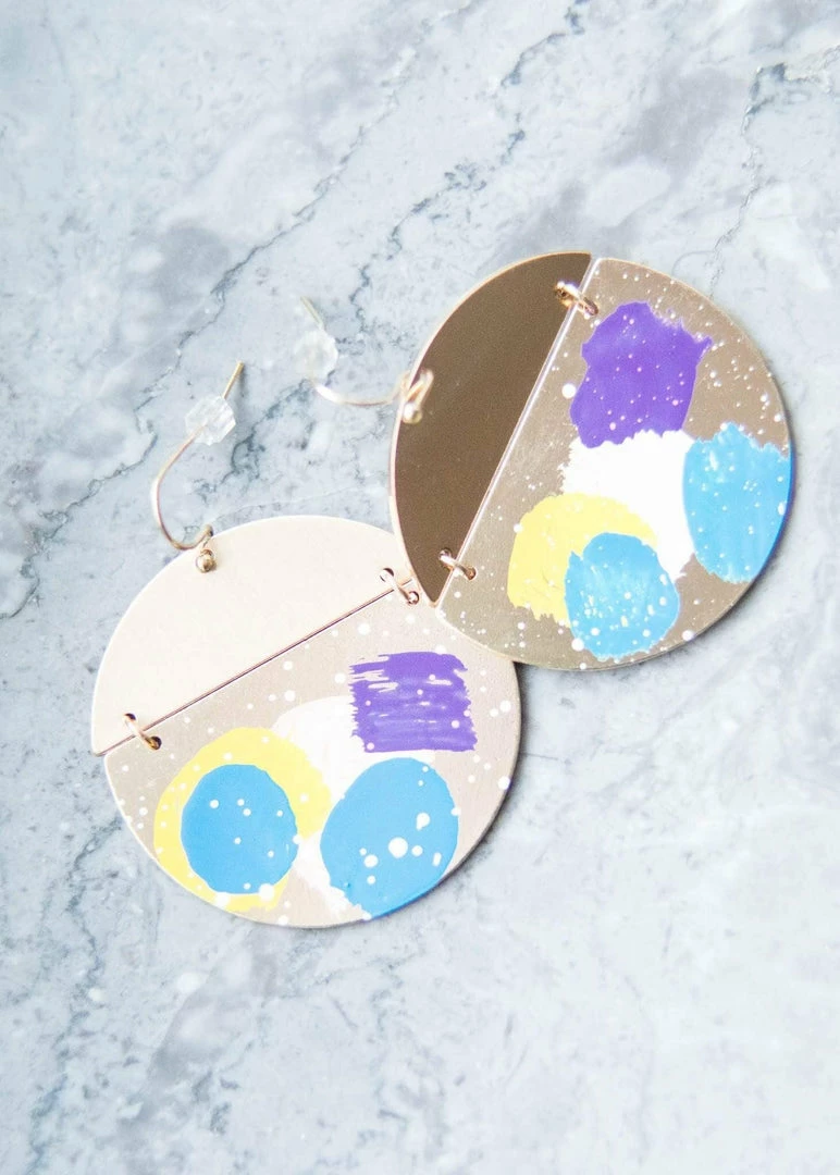 Urbanista Paint Splash Circle Earrings 6 Urbanista Paint Splash Circle Earrings