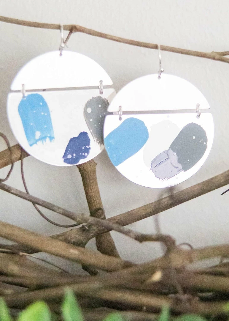 Urbanista Paint Splash Circle Earrings 7 Urbanista Paint Splash Circle Earrings