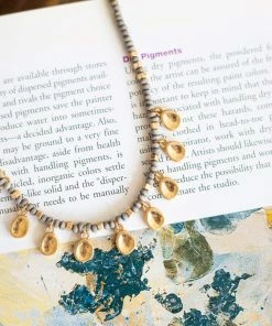 Urbanista Mixed Media Wood Beaded W/ Tear Dropped Metal 13 Urbanista Mixed Media Wood Beaded W/ Tear Dropped Metal