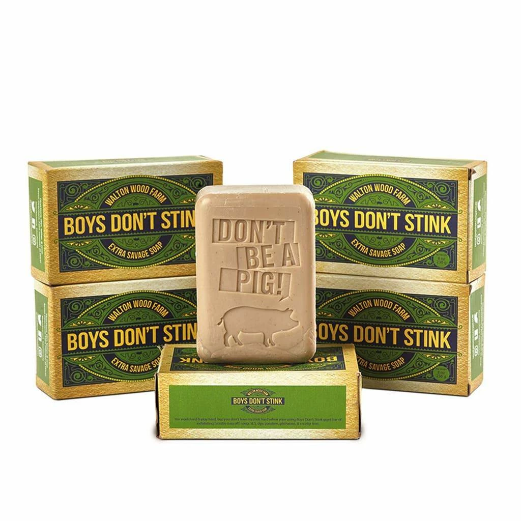 Walton Wood Farm Corp. Boys Don't Stink XXL Oatmeal Soap Bars Gifts 1 Walton Wood Farm Corp. Boys Don't Stink XXL Oatmeal Soap Bars Gifts