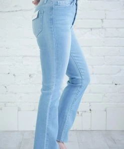 YMI Jeans USA Denim Exposed Button Ankle Flare Jean