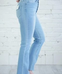 YMI Jeans USA Denim Exposed Button Ankle Flare Jean