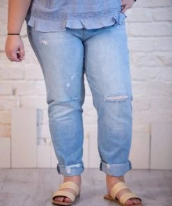 YMI Jeans USA High Rise Ankle Light Wash Denim