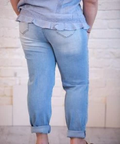 YMI Jeans USA High Rise Ankle Light Wash Denim