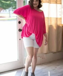 YMI Jeans USA Women 2 Button Mid-Rise Basic Cuffed Shorts - White