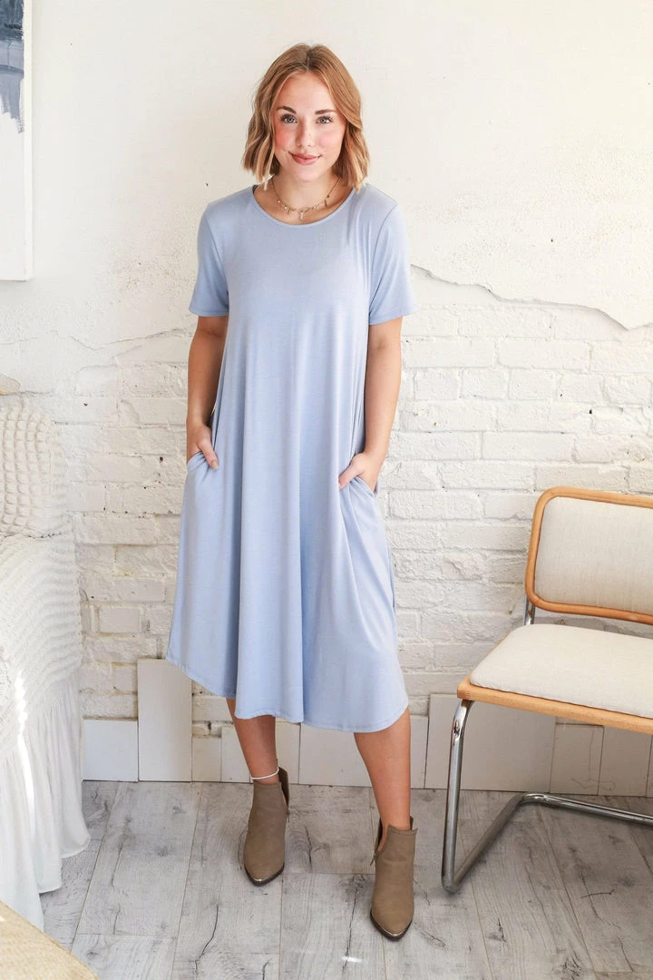 Zenana Jane A-Line Short Sleeve Dress In Tangerine 5 Zenana Jane A-Line Short Sleeve Dress In Tangerine