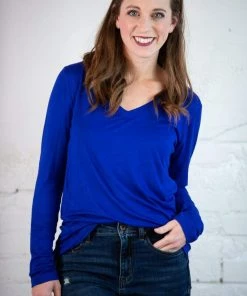 Zenana Luxe Fitted V-Neck Top Tops