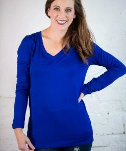 Zenana Luxe Fitted V-Neck Top Tops