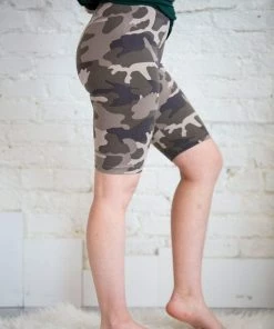 Zenana Trousers + Leggings + Denim Olive Camo Biker Shorts 13 Zenana Trousers + Leggings + Denim Olive Camo Biker Shorts