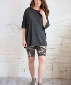 Zenana Trousers + Leggings + Denim Olive Camo Biker Shorts 15 Zenana Trousers + Leggings + Denim Olive Camo Biker Shorts