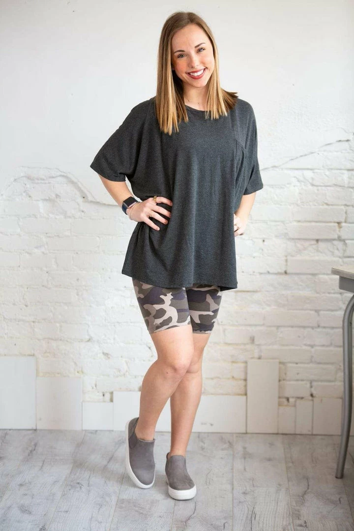 Zenana Trousers + Leggings + Denim Olive Camo Biker Shorts 3 Zenana Trousers + Leggings + Denim Olive Camo Biker Shorts