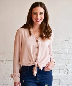 Zenana Tops Matilda Puff Sleeve Button Down Shirt