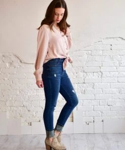 Zenana Tops Matilda Puff Sleeve Button Down Shirt