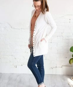 Zenana Mid Length Snap Cardigan Tops