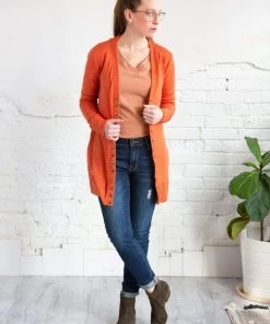 Zenana Mid Length Snap Cardigan Tops