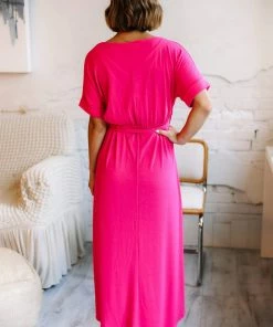 Zenana Apparel Falling For You Hot Pink Tulip Dress 11 Zenana Apparel Falling For You Hot Pink Tulip Dress