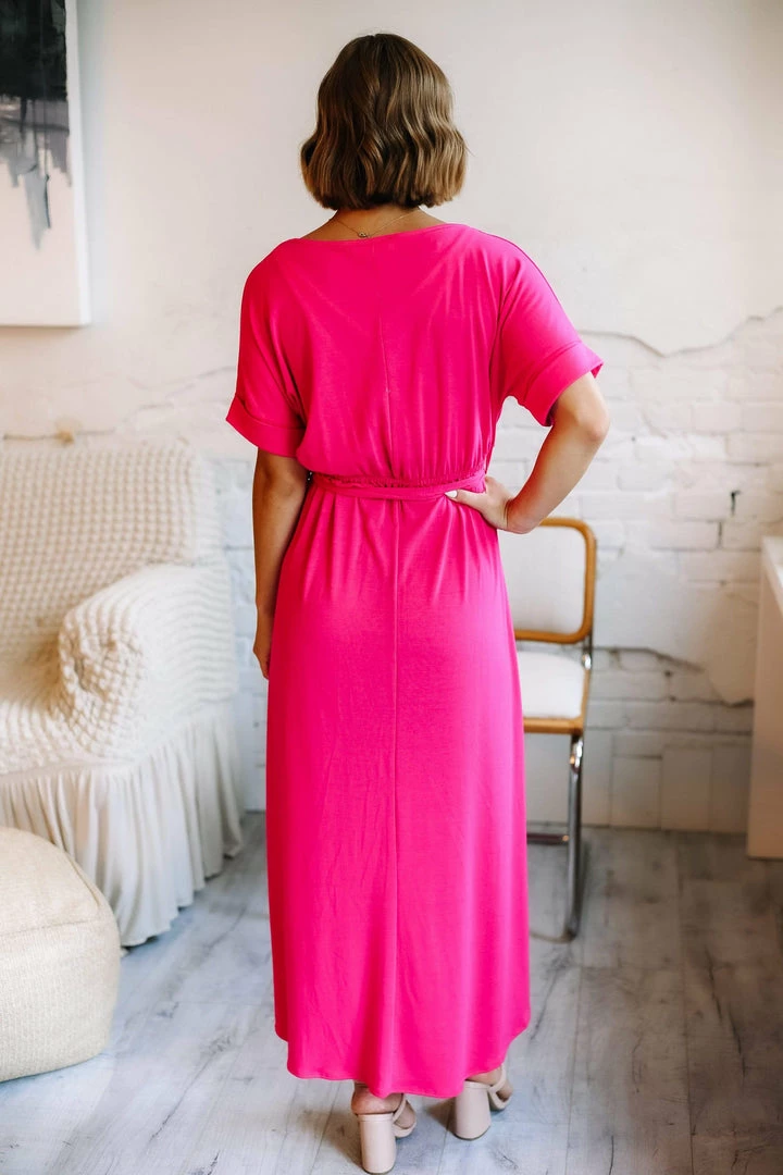 Zenana Apparel Falling For You Hot Pink Tulip Dress 6 Zenana Apparel Falling For You Hot Pink Tulip Dress