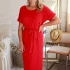 Zenana Apparel Falling For You Ruby Tulip Dress
