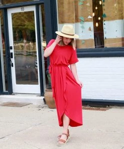 Zenana Apparel Falling For You Ruby Tulip Dress 14 Zenana Apparel Falling For You Ruby Tulip Dress