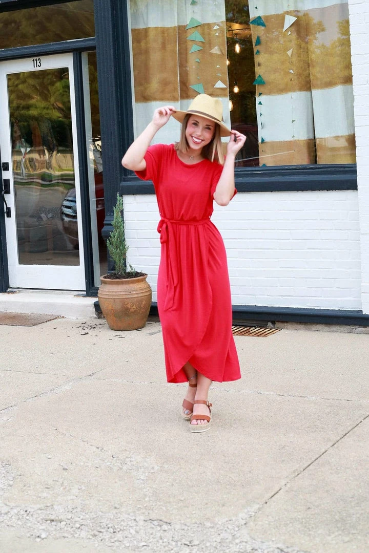 Zenana Apparel Falling For You Ruby Tulip Dress 4 Zenana Apparel Falling For You Ruby Tulip Dress