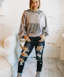 Zenana Friends For Life. Tan Leopard Hoodie