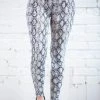 Zenana Trousers + Leggings + Denim Premium Microfiber Snake Skin Leggings