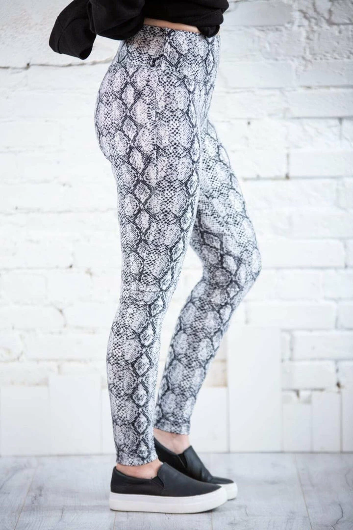 Zenana Trousers + Leggings + Denim Premium Microfiber Snake Skin Leggings 2 Zenana Trousers + Leggings + Denim Premium Microfiber Snake Skin Leggings