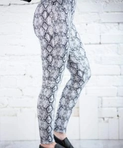 Zenana Premium Microfiber Snake Skin Leggings Apparel