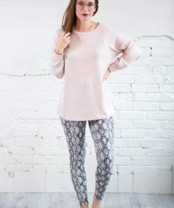 Zenana Premium Microfiber Snake Skin Leggings Apparel