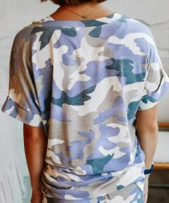 Zenana Lounging Purple Camo Set