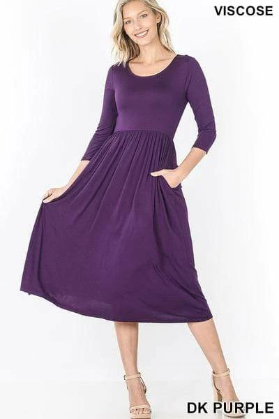 Zenana Kennedy Pleat Midi Dress Apparel 10 Zenana Kennedy Pleat Midi Dress Apparel